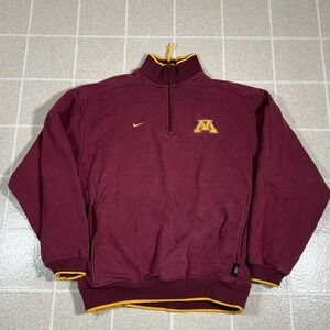 Vintage Nike 90s Minnesota Golden Gophers Quarter Zip Sweatshirt Mens Med Y2K